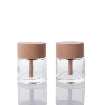 50 мл бутылки-диффузоры с деревянной крышкой мини-стеклянный флакон для духов пустые прозрачные контейнеры для эфирных масел Автомобильное офисное использование