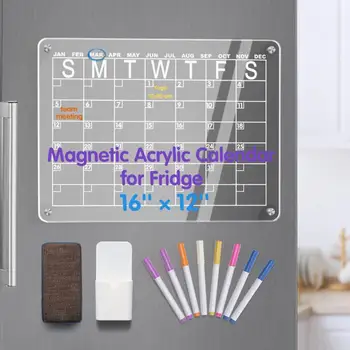 Холодильник Заметка Прозрачный ежемесячный календарь Магнит на холодильник Магнит на холодильник Магнит Наклейка Календарь Планировщик Наклейка