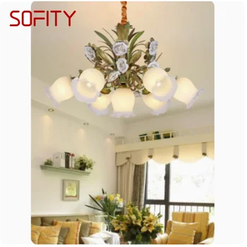 SOFITY американская садовая люстра корейская творческая теплая гостиная столовая травяной лампа