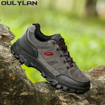 Oulylan Нескользящая износостойкая мужская обувь для походов на открытом воздухе Дышащая брызгозащищенная Альпинистская мужская обувь для охоты