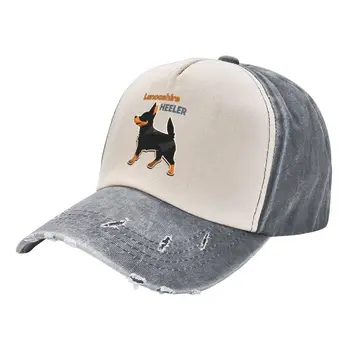 Ланкаширский хилер Очаровательная собака Выстиранная бейсболка Контрастная вымытая шляпа 0