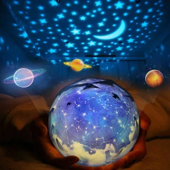 Звездный Проектор Красочный Вращающийся Мигающий Звезда Диммируемый Вселенная Планета Небо Проекция Спальня Домашняя Планета Для Детей Земля Свет