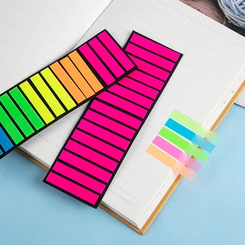 200 / 300 шт. Kawaii Rainbow Color Index Memo Pad Sticky Notes Paper Sticker Блокнот Закладка Школьные принадлежности Канцелярские товары