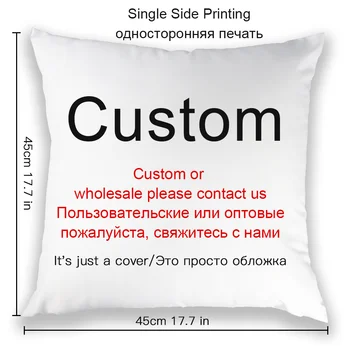  Custom Print Чехол для подушки Домашний диван Наволочки Изготовленные на заказ льняные наволочки Офисные наволочки Декоративные наволочки Дешево