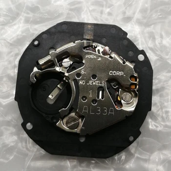 Совершенно новый запасной кварцевый механизм AL33A 3-контактный AL33 Аксессуары для ремонта электронных часов с двойным календарем для AX33 Movt