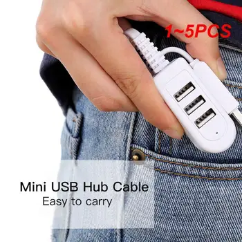 1 ~ 5 шт. USB Hub 2.0 MultiUSB Разветвитель Кабель адаптера 1,2 м 0. Мини-концентратор для ПК Ноутбук USB Hab Extender Кабель Аксессуары для компьютера