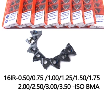 10PCS 16IR 0.75 1.00 1.25 1.5 2.0 ISO Carmex Резьбонарезные вставки токарные инструменты для сменного карбида вольфрама