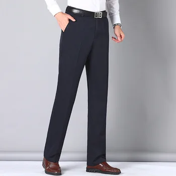 MRMT 2023 Совершенно новые мужские плюс кашемировые утренние повседневные брюки тонкие брюки строгого костюма толстые мужские прямые повседневные брюки