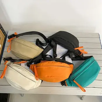 Водонепроницаемая нагрудная сумка Портативная однотонная сумка различных цветов Поясная сумка Нейлоновая поясная сумка для девочек