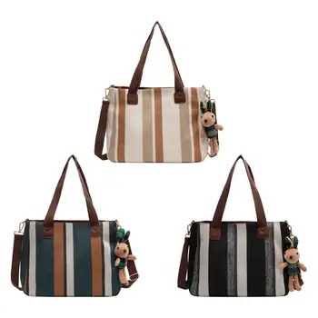 Большая сумка для женщин Сумка для ноутбука Модная прочная с плечевым ремнем Сумка через плечо Холщовая сумка для путешествий, покупок, пляжа, бизнеса