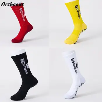 Новый стиль Нескользящие футбольные носки Мужчины Женщины Велоспорт Противоскользящие футбольные носки Бейсбол Регби Носки Чулки
