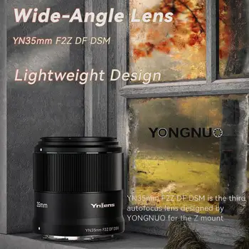 YONGNUO Объектив камеры YN35mm F2Z DF DSM Полнокадровый портрет с автофокусировкой с большой диафрагмой для байонета Nikon Z ZFC Z9 Z7 Z5 Z6 Z50
