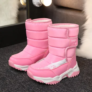 2023 Зимние детские сапоги Princess Элегантная обувь для девочек Водонепроницаемые зимние сапоги для девочек и мальчиков Детские теплые высококачественные плюшевые сапоги