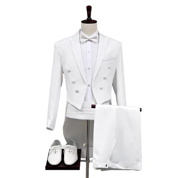 Изготовленный на заказ жених свадебное платье блейзер костюмы брюки бизнес высококачественное классическое платье брюки SA08-13599 0