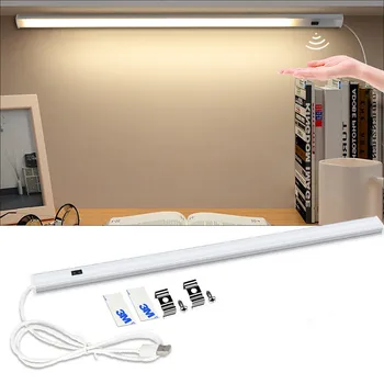 30 / 40 / 50 см Светодиодный светильник для шкафа PIR Motion Hand Sweep Sensor Ночные огни USB Штекер для кухни Спальня Шкаф Прикроватная ночник