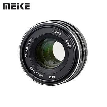 Meike 50mm f2.0 Фиксированный фикс-объектив с ручной фокусировкой для байонета Nikon 1 J1, J2, J3, J4, J5, V1, V2, V3, S1