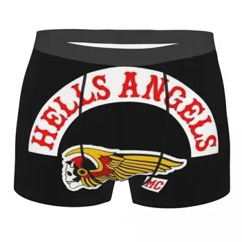 Hells Angels World Logo Боксерские шорты для мужчин 3D-печатное нижнее белье трусики трусы дышащие трусы