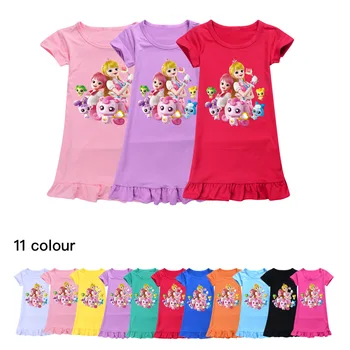 Аниме Поймать Teenieping Костюм 2023 Летние платья Ночная рубашка для девочек Детская принцесса Ночная рубашка Детская пижама Повседневная домашняя одежда 0
