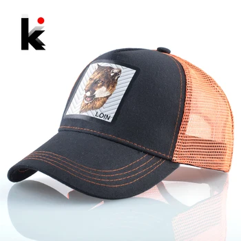 Новая модная бейсболка Летние дышащие сетчатые кепки Женская уличная одежда Хип-хоп Бейсболки Моделирование Нашивка Snapback Bone Шляпа