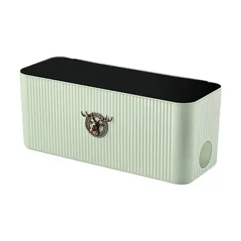  Коробка для шнуров для стола Пылезащитное зарядное устройство Коробка для хранения шнура с крышкой Настольные аксессуары для хранения Коробка для органайзера шнура питания для дома