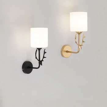 Современный стеклянный шар LED E27 Настенная лампа бра для спальни Прикроватная гостиная Ванная комната Кухня Настенный светильник Коридор Освещение крыльца