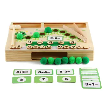 Математические игрушки для детей 3-5 лет Гусеница Счетные игры Монтессори STEM Математика Сложение Вычитание Обучение и образование Развивающий