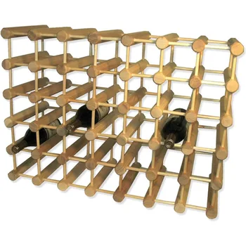  Модульный штабелируемый держатель для хранения вина из древесины ясеня с натуральными штифтами 40 бутылок без фрахта Бесплатный бар для дома и кухни