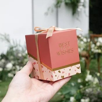 2021 Новая высококачественная персонализированная креативная свадебная коробка конфет пустая маленькая свежая упаковка свадебные принадлежности