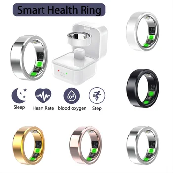 NEW Smart Ring Activity Tracker Blood Oxygen Blood Pressure Heart Rate Sleep Monitor Waterproof Heart Men Women Smart Finger