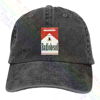 Radiohead Malboro Курение Выстиранная джинсовая бейсболка Шляпы дальнобойщика Новые регулируемые