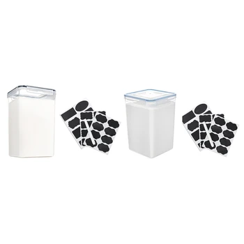  Контейнер для муки и сахара с крышками (6,5 литров каждая) - Герметичная кухня и кладовая для хранения сыпучих продуктов