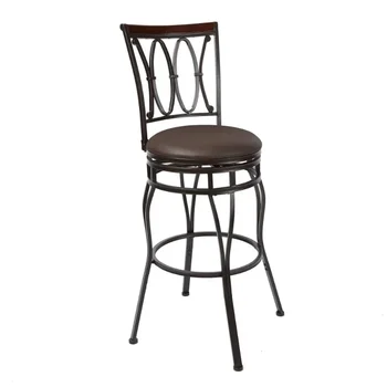 Регулируемый 24-дюймовый или 29-дюймовый вращающийся барный стул, бронза, натертая маслом