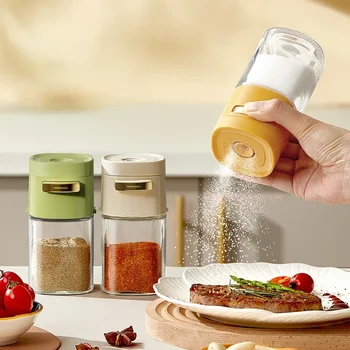 Портативный прозрачный дозатор соли Кухонная бутылка для контроля соли Бытовая герметичная бутылка для приправ Количественная банка приправ для солей