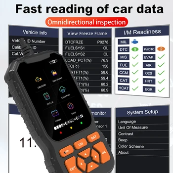 Диагностический инструмент автомобиля OBD2 Детектор считывателя кодов Функция проверки двигателя Диагностика неисправностей Тестер мастерской Машина Сканирование автомобиля Инструмент для ремонта