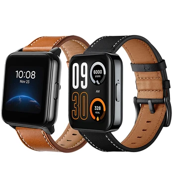 Кожаный ремешок для смарт-часов Realme Watch 3 Pro 2 2 S Pro Кожаные браслеты для realme Watch s/s pro Ремень для замены ремешка для часов