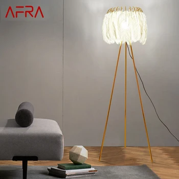 AFRA Nordic Feather Торшер Современное искусство Семья Iiving Комната Спальня Творчество Светодиодный декоративный стоячий светильник