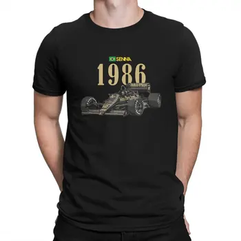 1986 F1 Хип-хоп TShirt Ayrton Senna Leisure Футболка Горячая распродажа Футболка для взрослых
