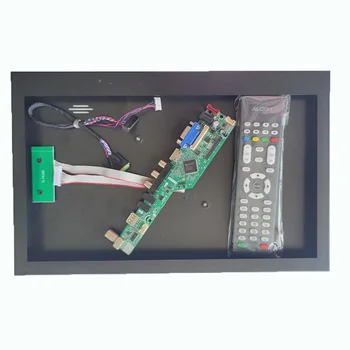 Kit Алюминиевый сплав, металлическая панель корпуса, задняя крышка, коробка + AV VGA TV Плата контроллера USB для 40-контактного 15,6-дюймового LTN156AT30 1366*768 ЖК-дисплея LVDS