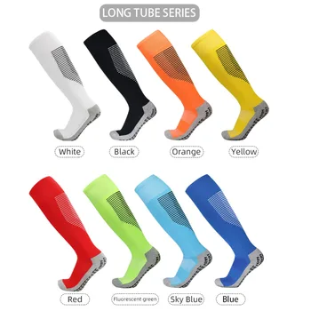 Силиконовые нескользящие носки с высокой трубкой для мужчин Взрослые спортивные полотенца с утолщенным дном и длинным клеевым футбольным мячом