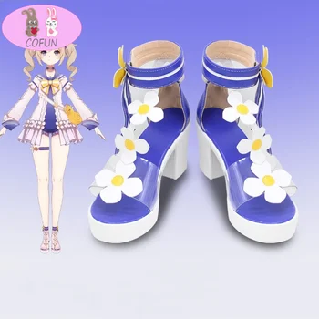 Горячая игра Genshin Impact Барбара Высокие каблуки Косплей Обувь Для Женщин Хэллоуин Новый 2021