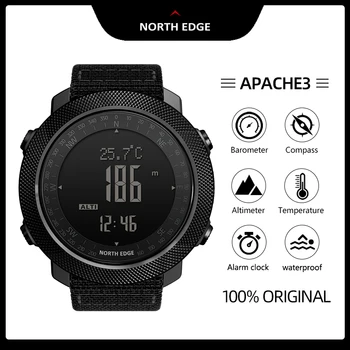 North Edge Смарт-часы Apache Мужские спортивные смарт-часы для бега Скалолазание шагомер Альтиметр Барометр Компас водонепроницаемый 50 м