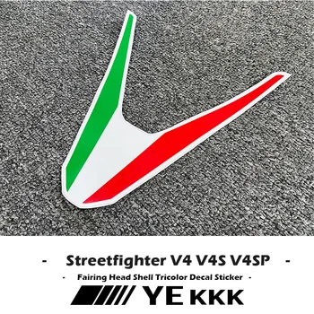 Головка обтекателя мотоцикла Трехцветная наклейка наклейка для Ducati Streetfighter V4 V4S V4SP Наклейка Наклейки