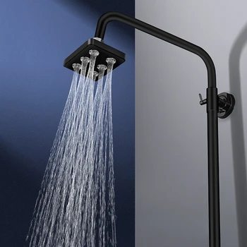 Душевая лейка высокого давления Водосберегающая дождевая насадка для душа на 360 градусов Вращающийся фильтр Кран Смеситель Душ Аксессуары для ванной комнаты