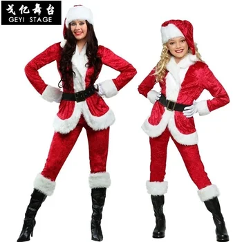 Новый совершенно новый набор костюмов Санта-Клауса для красных взрослых одежда для косплея Костюм Санта-Клауса laipelar роскошный костюм