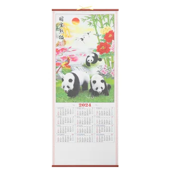  Китайский Новый год Настенные календари Традиционный свиток Лунный календарь Украшение Год Дракона Украшение дома
