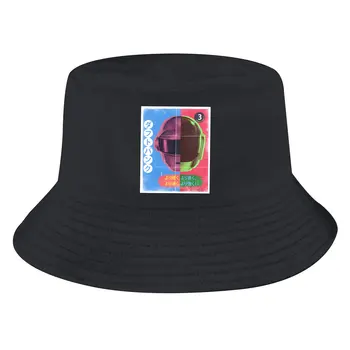 Японская коллекционная карточка 3 Унисекс Шляпы-ведра Дафт Панк Хип-хоп Рыбалка Солнце Кепка Мода Стиль Разработан