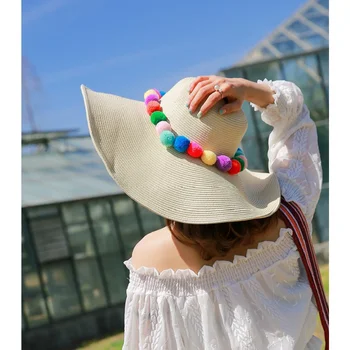 Stylenanda-Spring Милая красочная соломенная шляпа Venonat Decoration