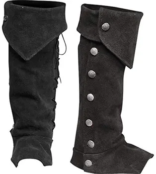 средневековый готический панк нога доспех викинг воин рыцарь бандаж сапоги чехол мужчины женщины косплей ретро черный коричневый чехол для обуви