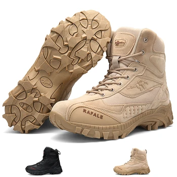 Военные ботинки Мужские тактические ботинки Армейские ботинки Легкие На открытом воздухе Противоскользящие боевые ботинки Ботинки Рабочая защитная обувь Мотоциклетные ботинки