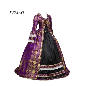 Викторианское бальное платье KEMAO с реконструкцией шлейфа, Мария-Антуанетта, Платья эпохи Возрождения, Театральный костюм